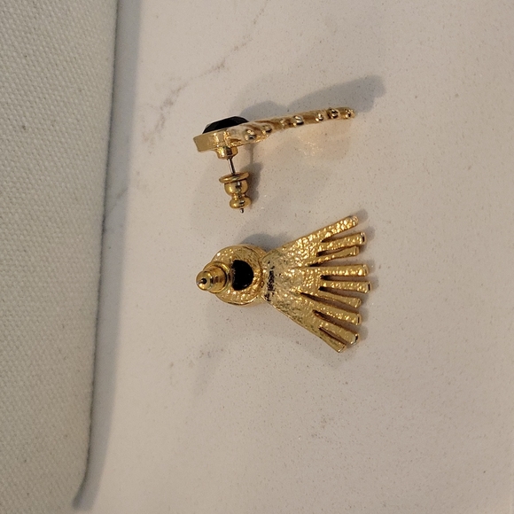 3 pc Necklace Set Gold with Black Stones - Picture 8 of 9